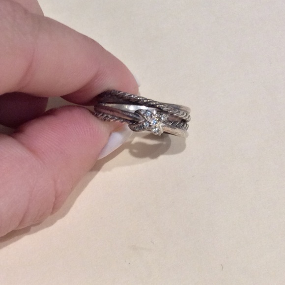 David Yurman X Crossover ring with diamonds - Picture 3 of 7